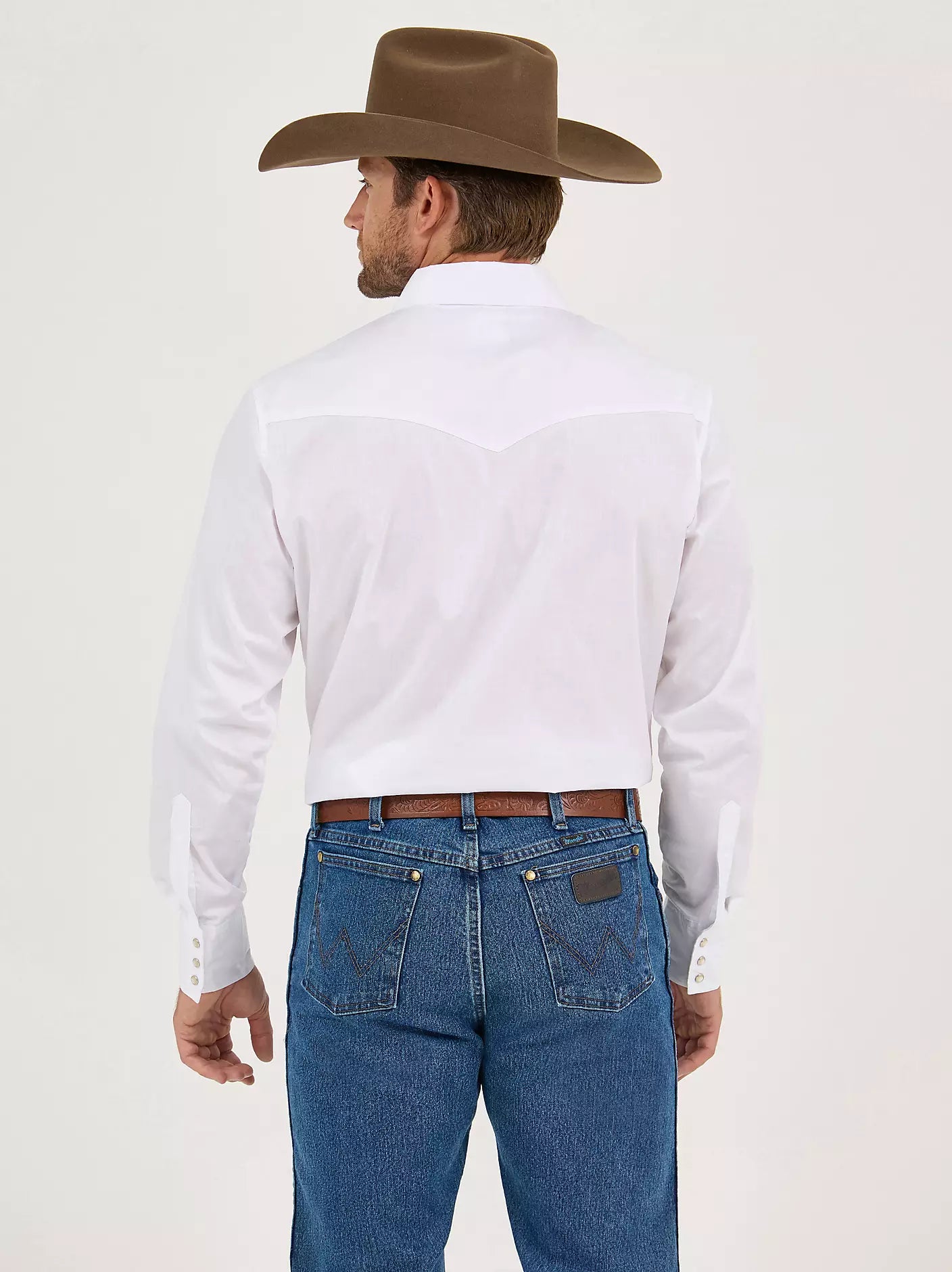 Wrangler Men's Long Sleeve Western Snap Shirt BIG & TALL