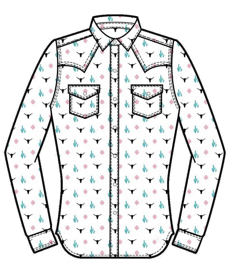 Ariat Girls Steer Garden Shirt