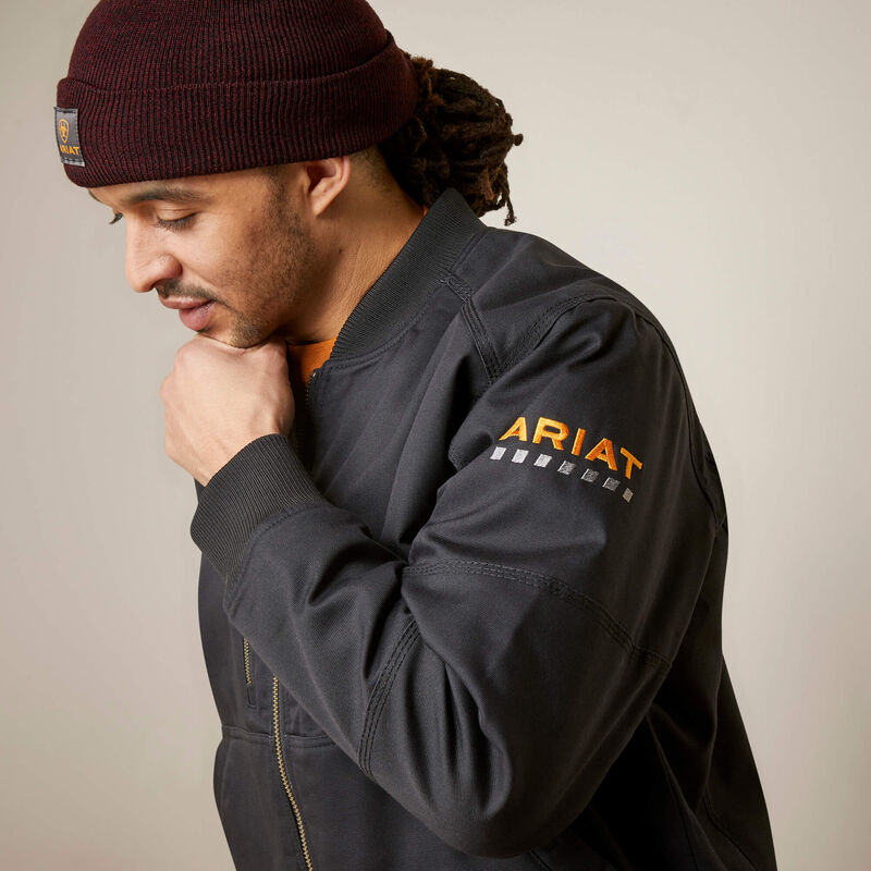 Ariat Men's Rebar Stretch Canvas Bomber Jacket