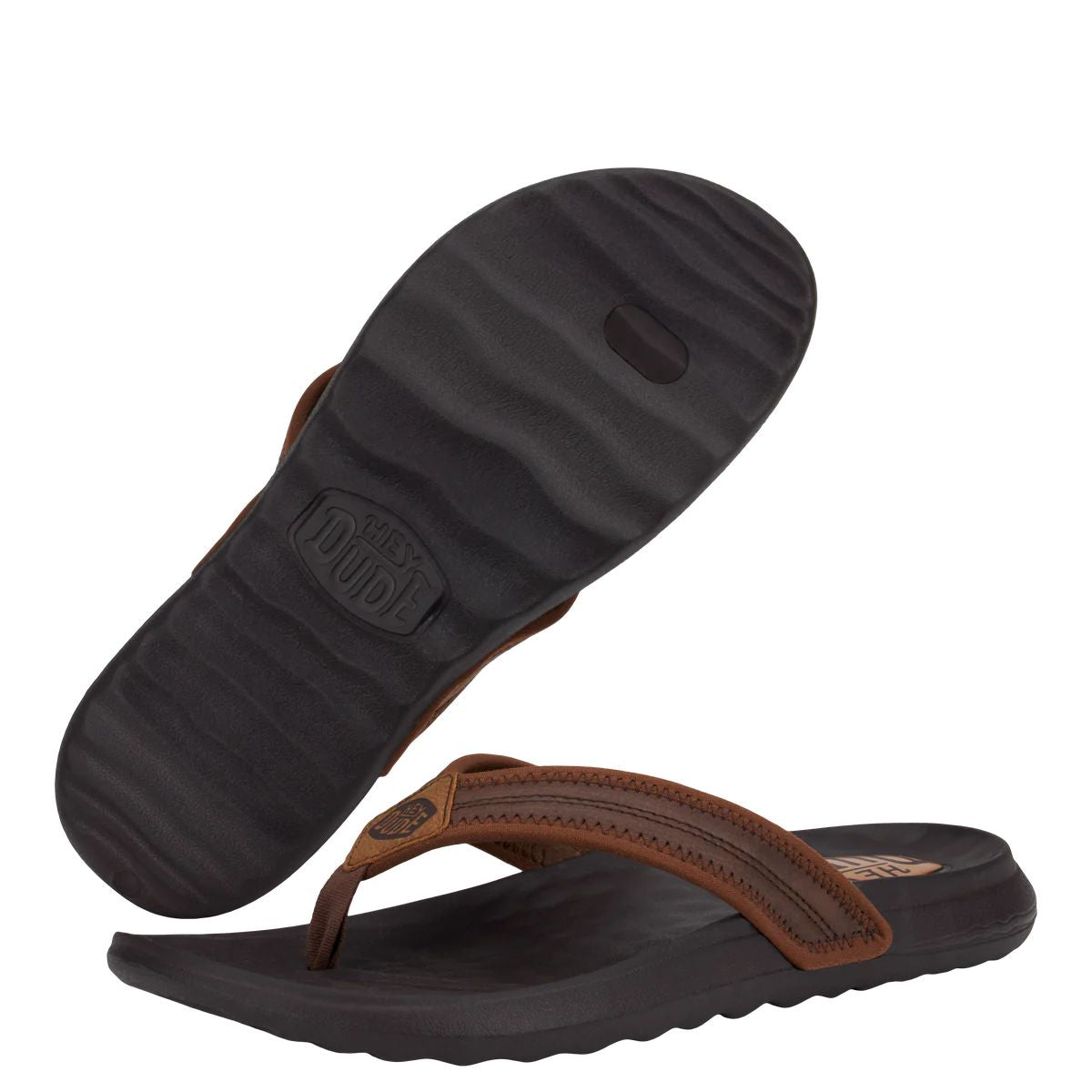 Hey Dude Men's Myers Flip Classic Brown