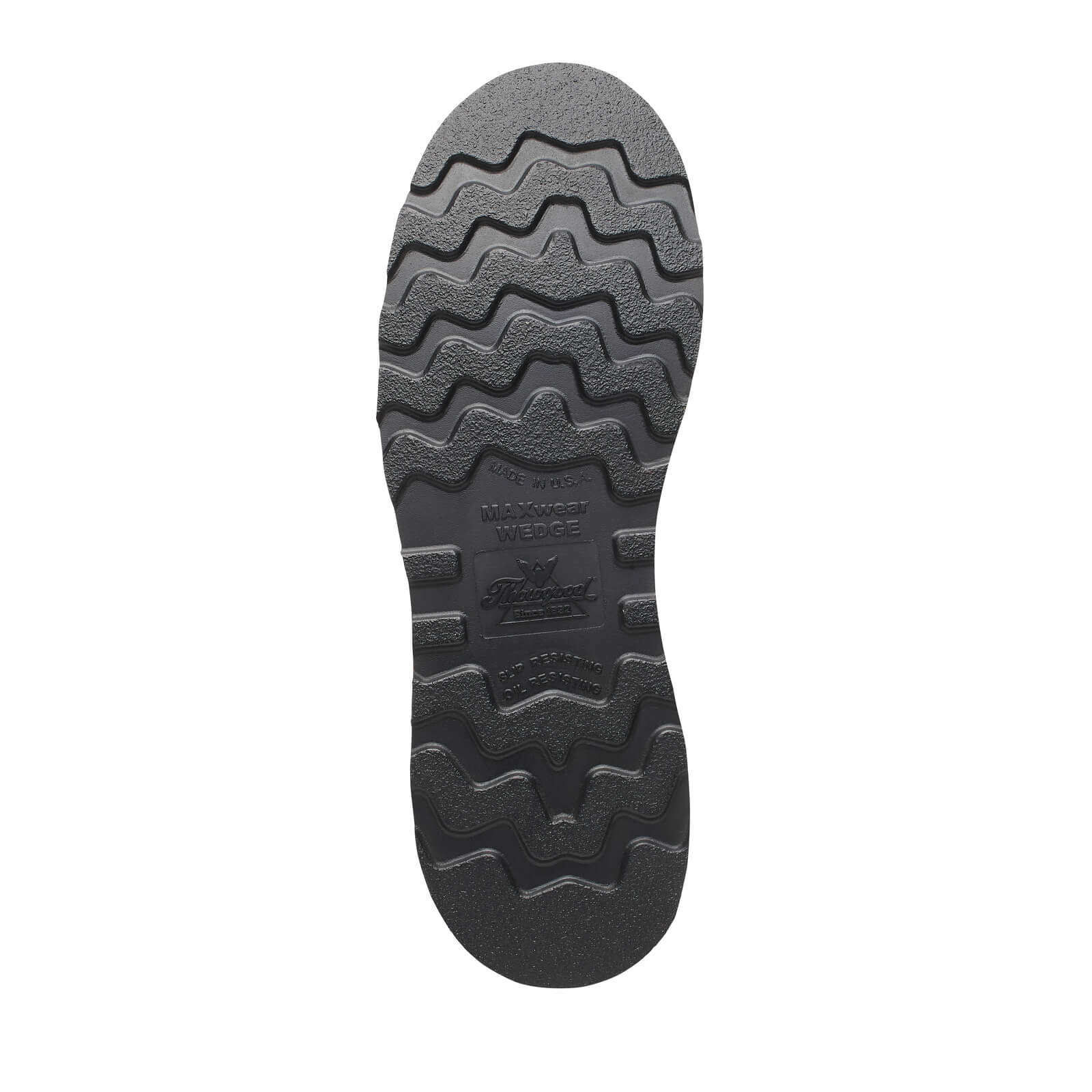 Thorogood Men's 1957 Series – WP 6" Crazy Horse Steel Moc Toe Black Wedge