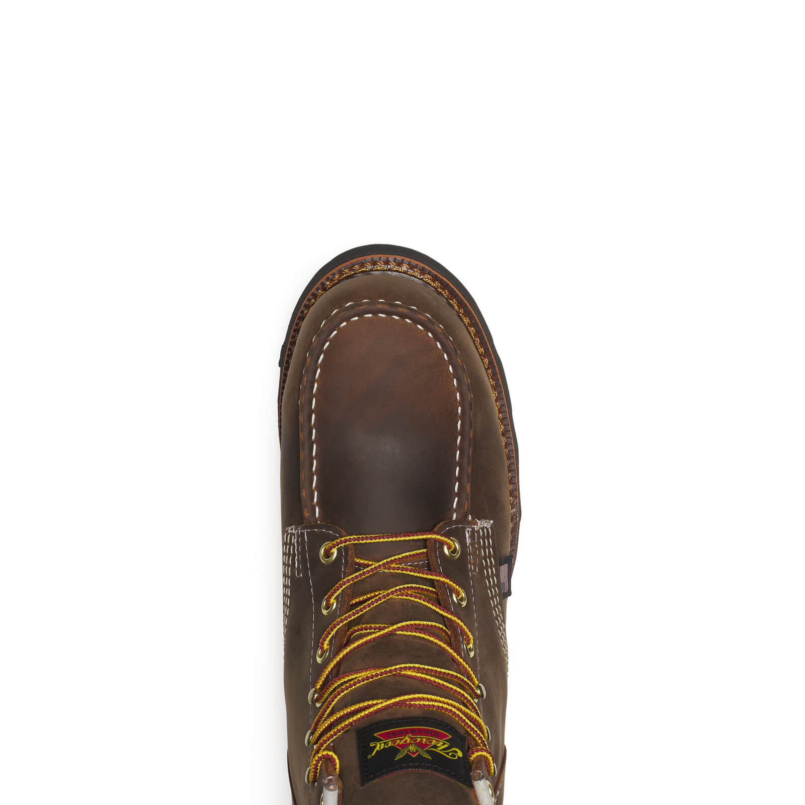 Thorogood Men's 1957 Series – WP 6" Crazy Horse Steel Moc Toe Black Wedge