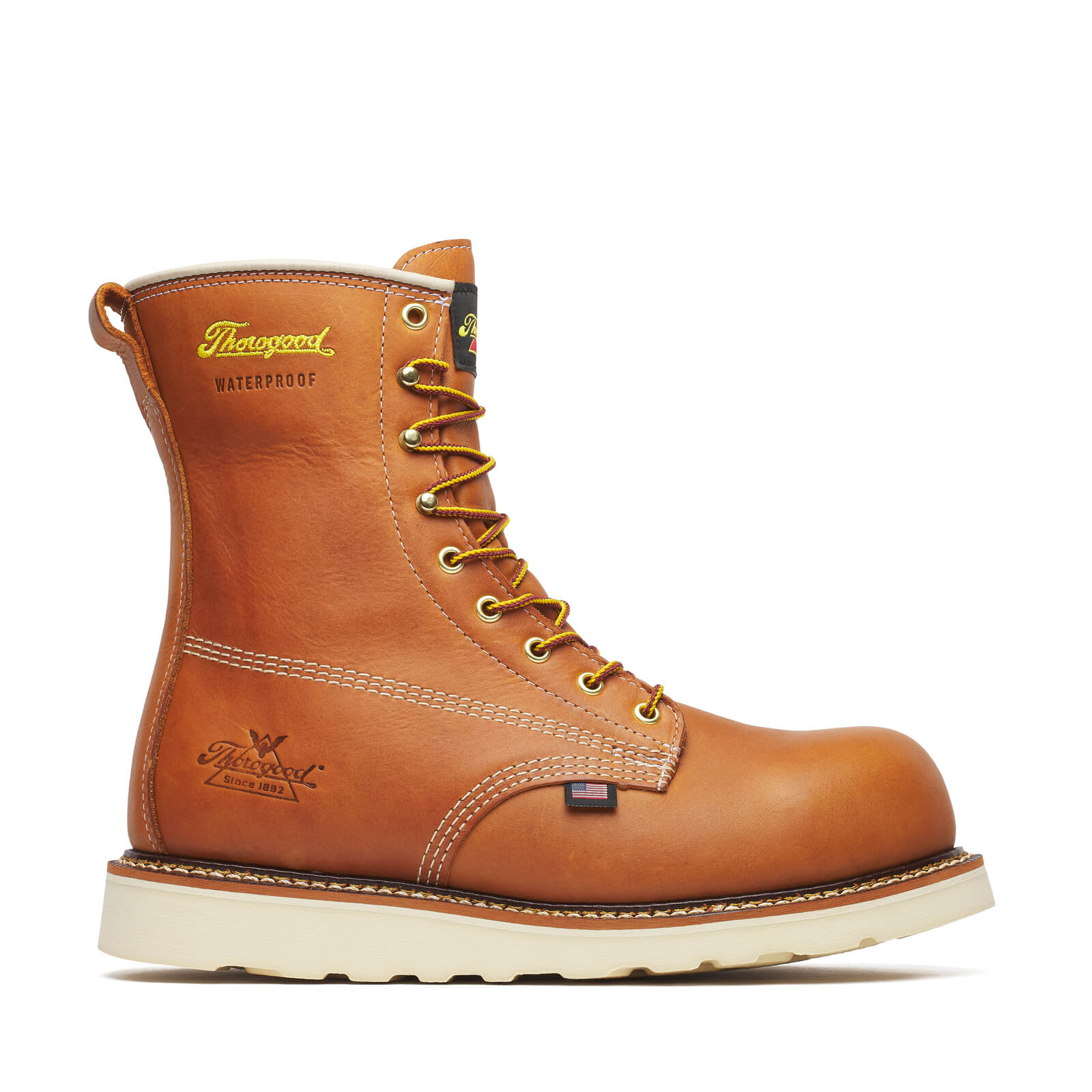 Thorogood Men's 8" Waterpoof Plain Toe - Composite Safety Toe