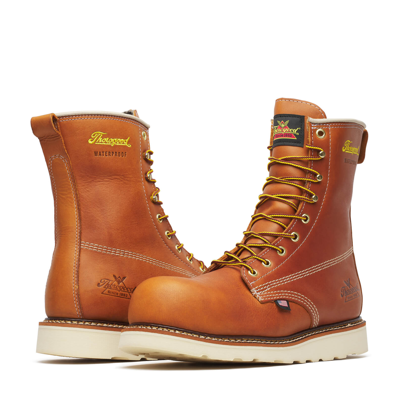 Thorogood Men's 8" Waterpoof Plain Toe - Composite Safety Toe