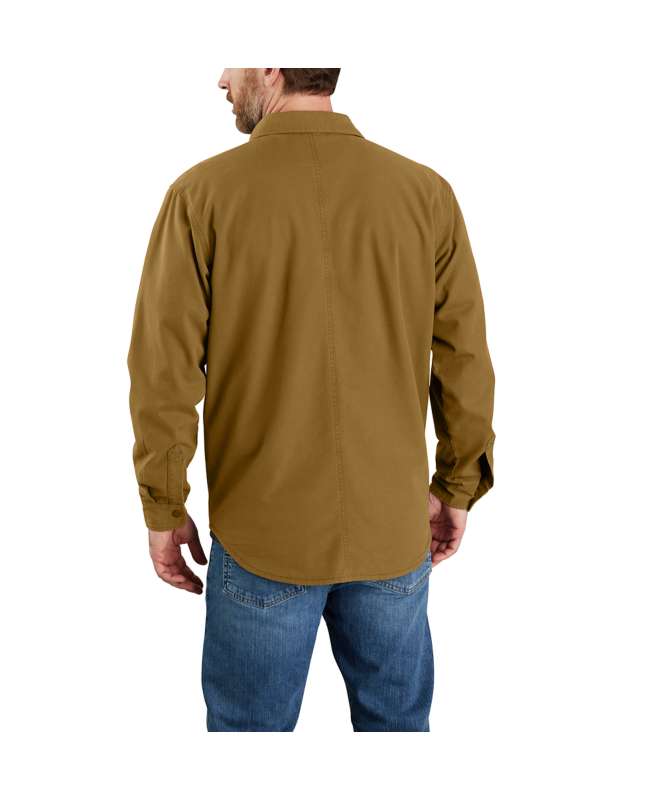 Carhartt Men's Rugged Flex Relaxed Fit Canvas Fleece-Lined Shirt Jacket