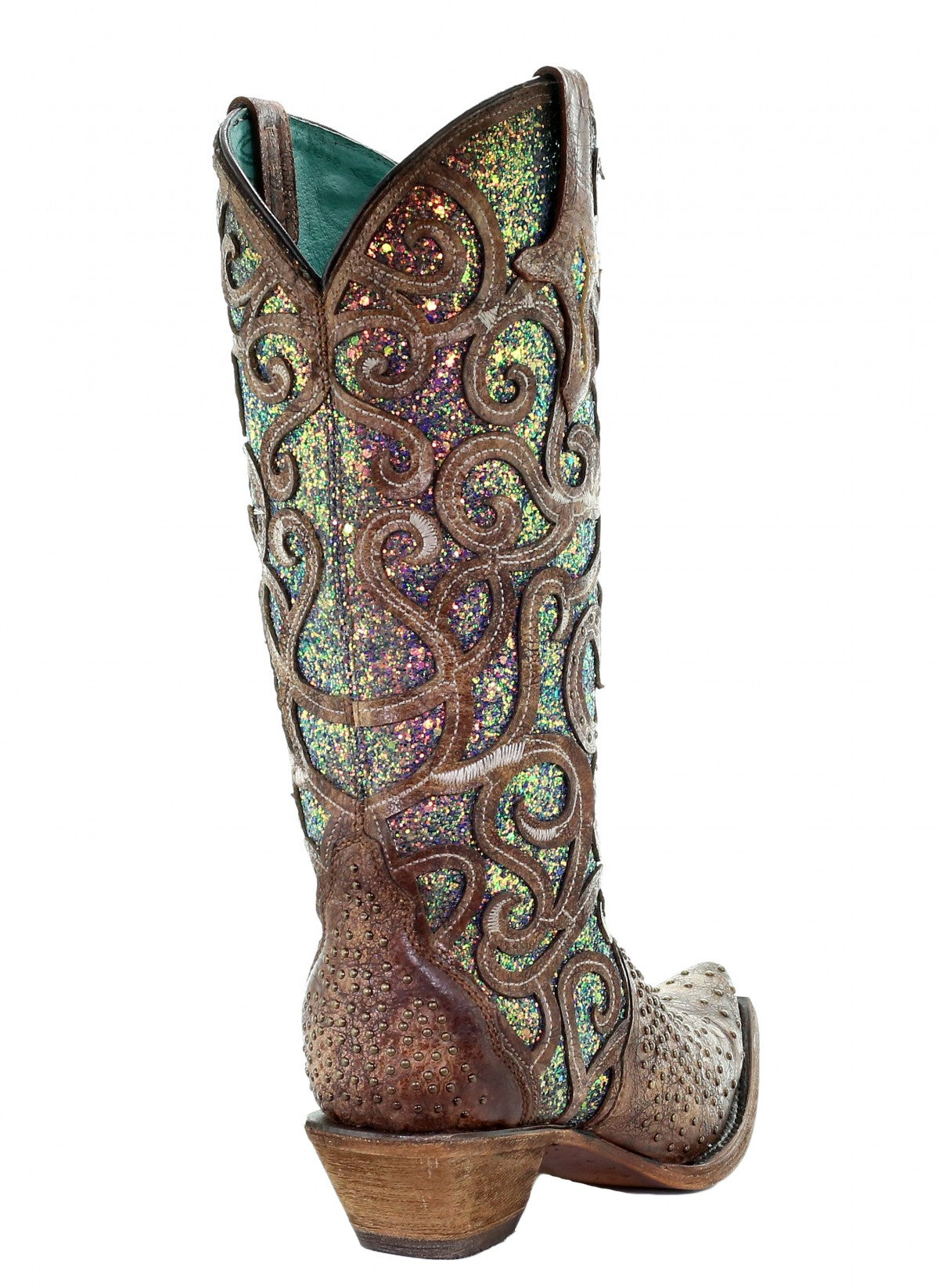 Corral Women's Cognac Glitter Inlay Western Boots