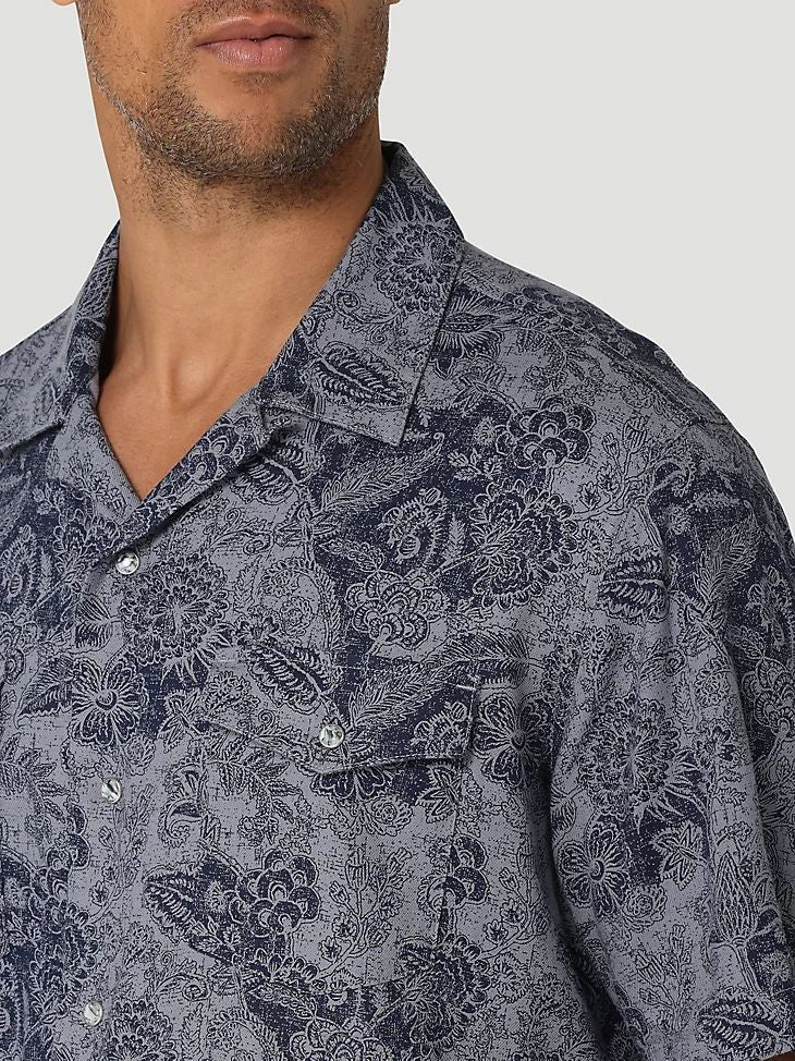 Wrangler Men's Coconut Cowboy Snap Front Camp Shirt