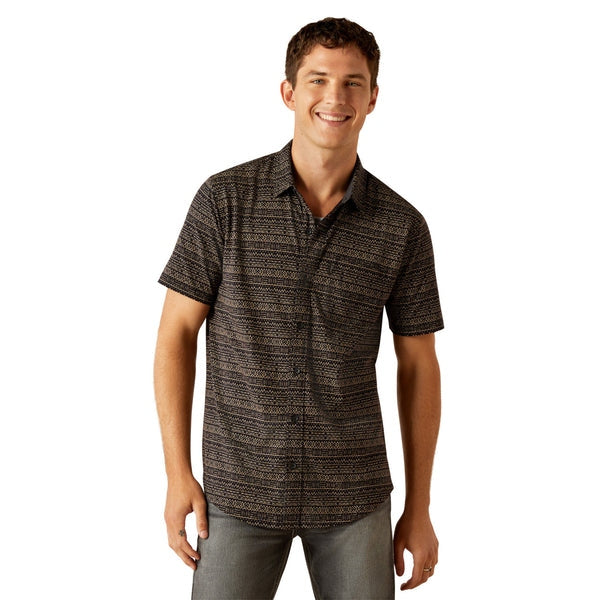 Ariat Men's Retro Button Down Short Sleeve Polo