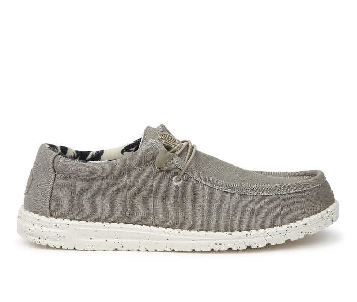 Hey Dude Men's Wally Canvas Stretch Beige