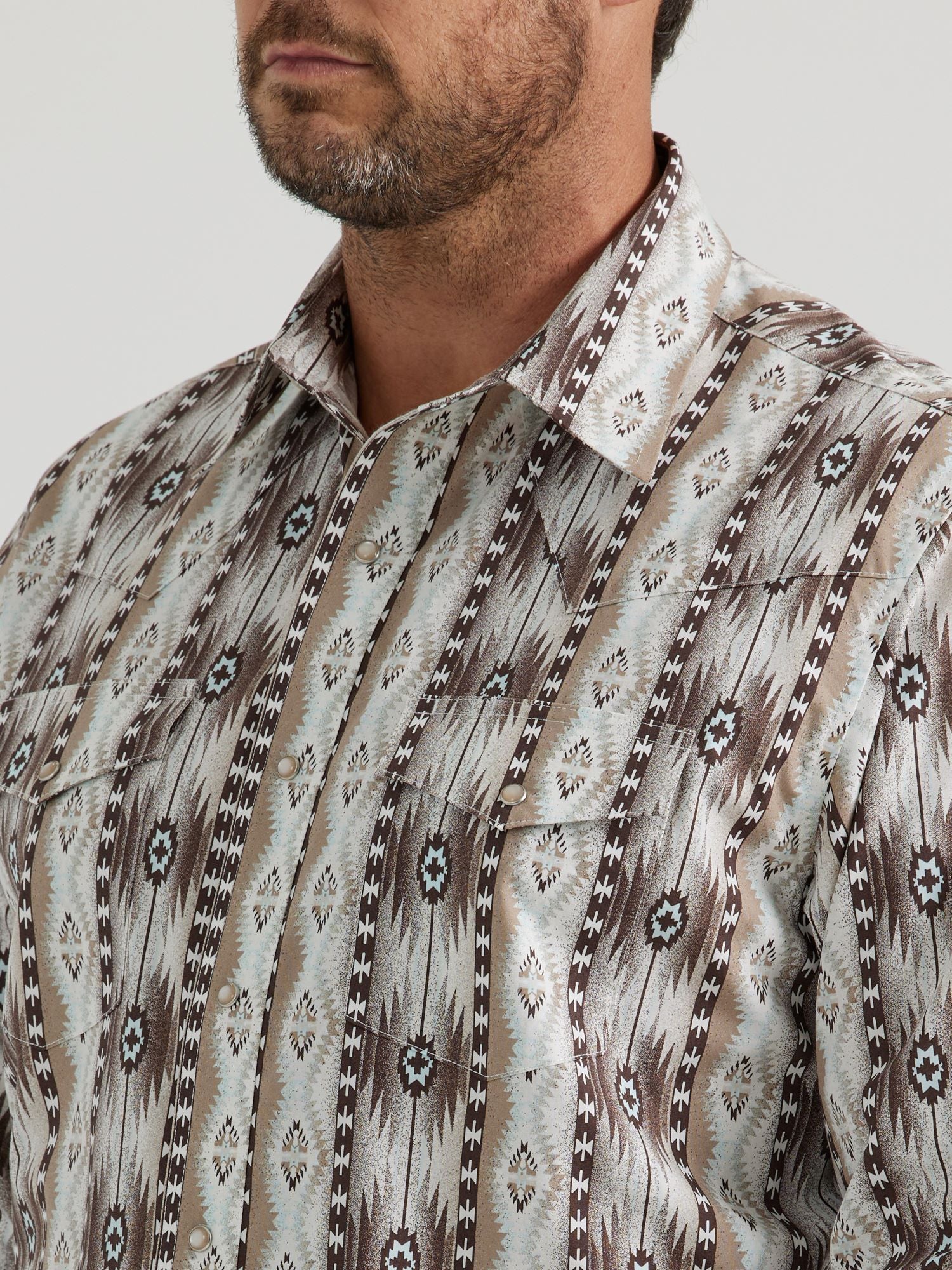 Wrangler Men's Checotah Long Sleeve Western Shirt