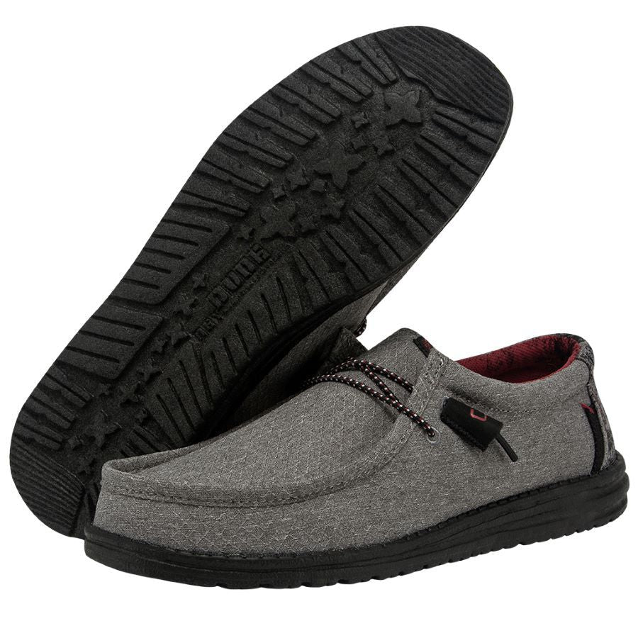 Hey Dude Men's Wally Eco Ascend Ripstop Grey