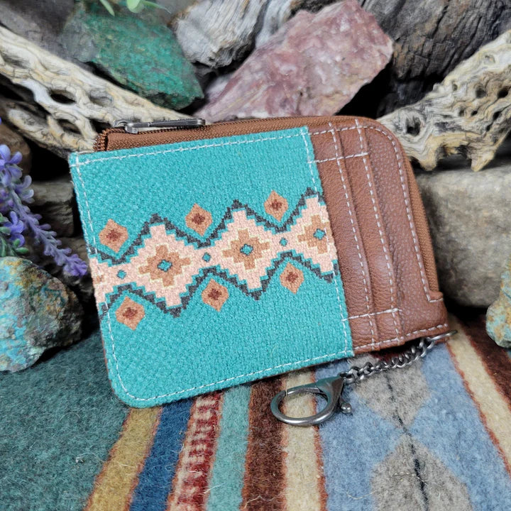 Wrangler Southwestern Art Print Mini Zip Card Case