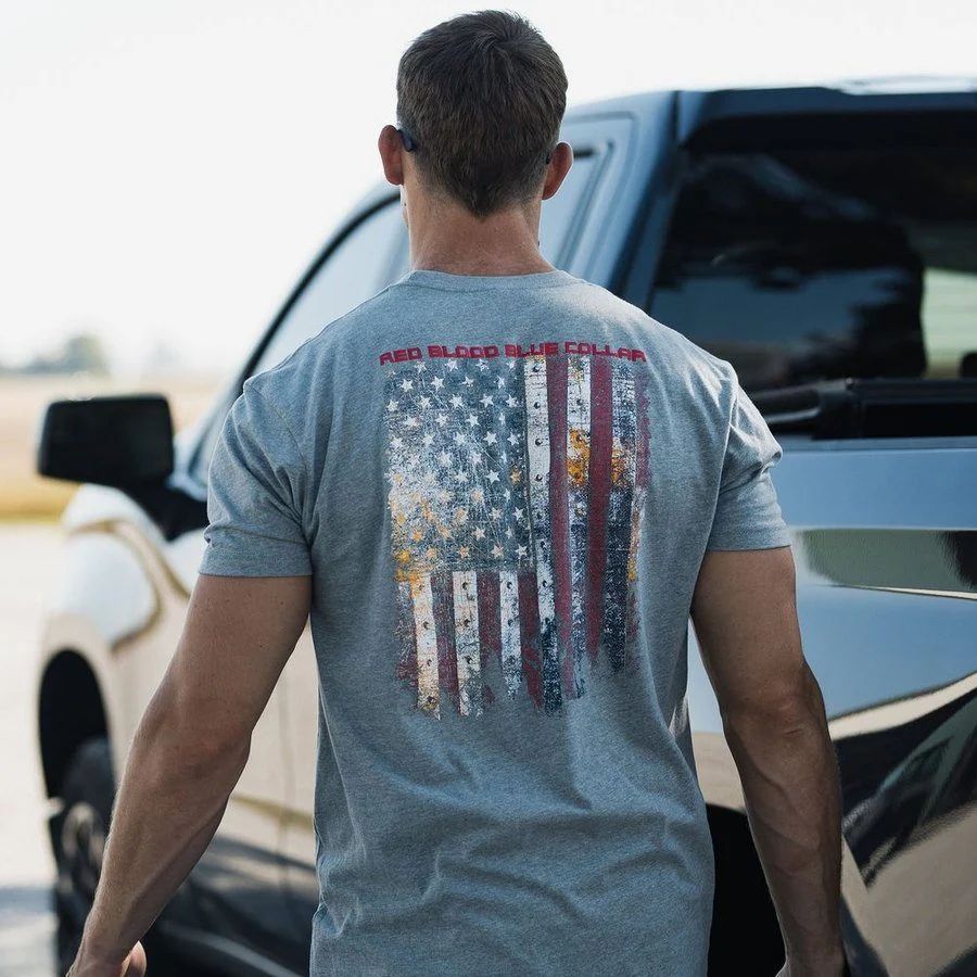 Grunt Men's Red Blood Blue Collar T-Shirt