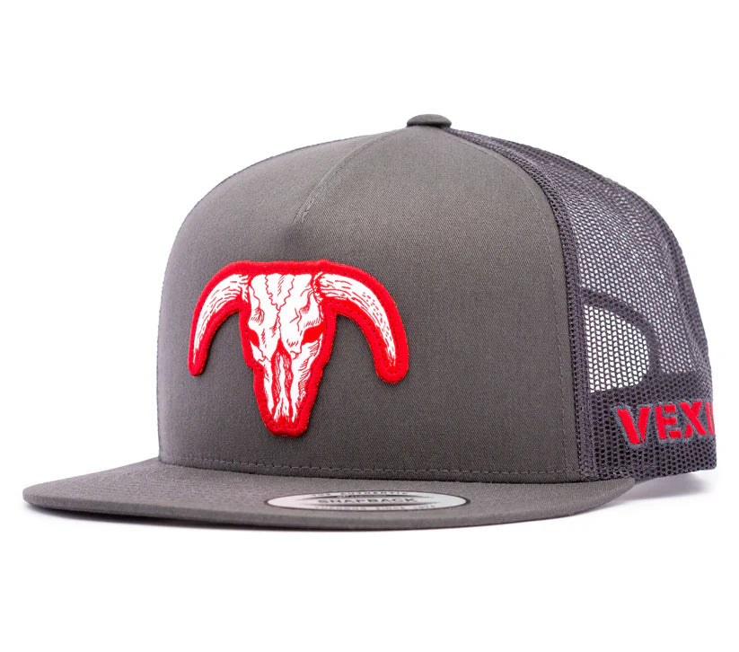 Bull Skull - Charcoal/Charcoal Mesh Snapback
