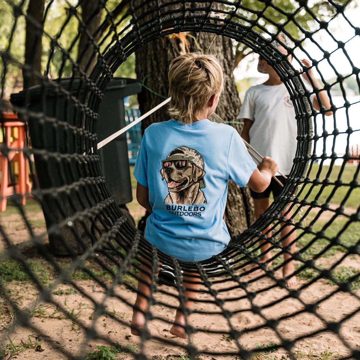 Burlebo Kid's Mallard Camo Dog Short Sleeve Tee