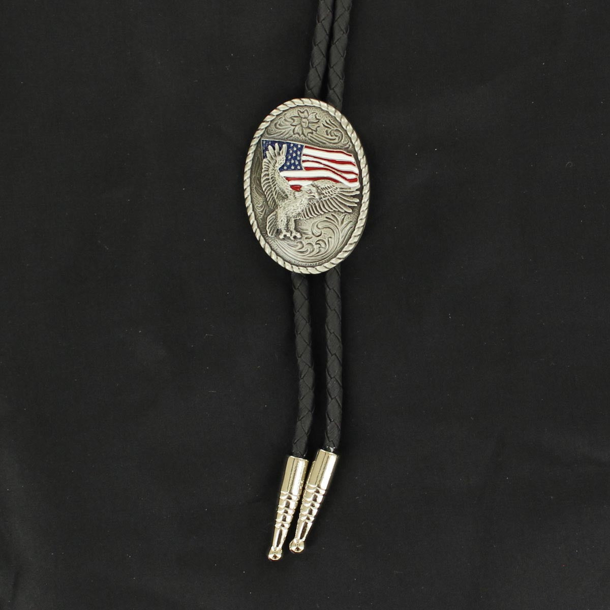 Double S Men's Flying Eagle Flag Bolo