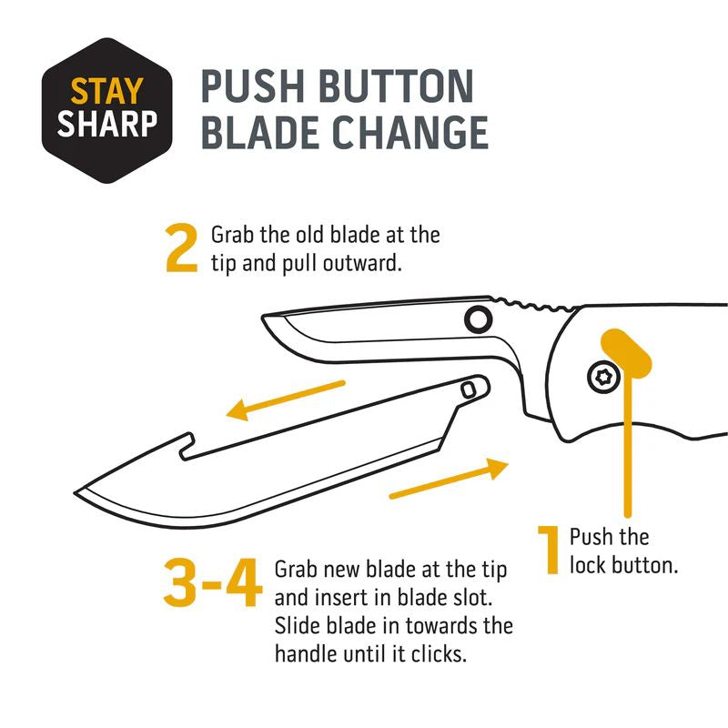 Outdoor Edge 2.2" Drop Point Blades 6 Pack