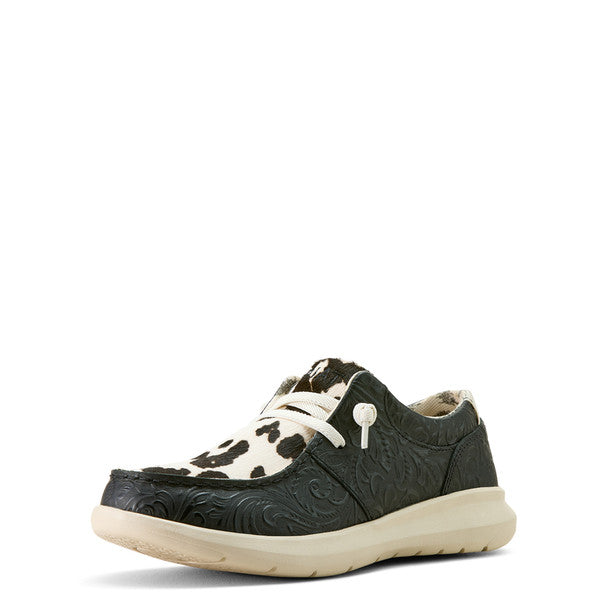 Ariat Women's Hilo Shoe Black Floral Embossed Cow