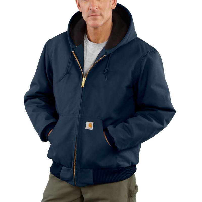 Carhartt Mens Duck Quilted Flannel-Lined Active Jac - DARK NAVY DNY