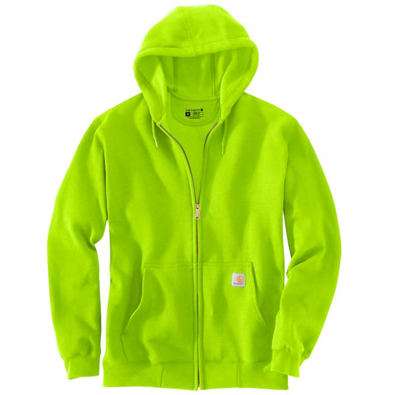 Carhartt Men's Midweight Hooded Zip-Front Sweatshirt - BRITE LIME BLM