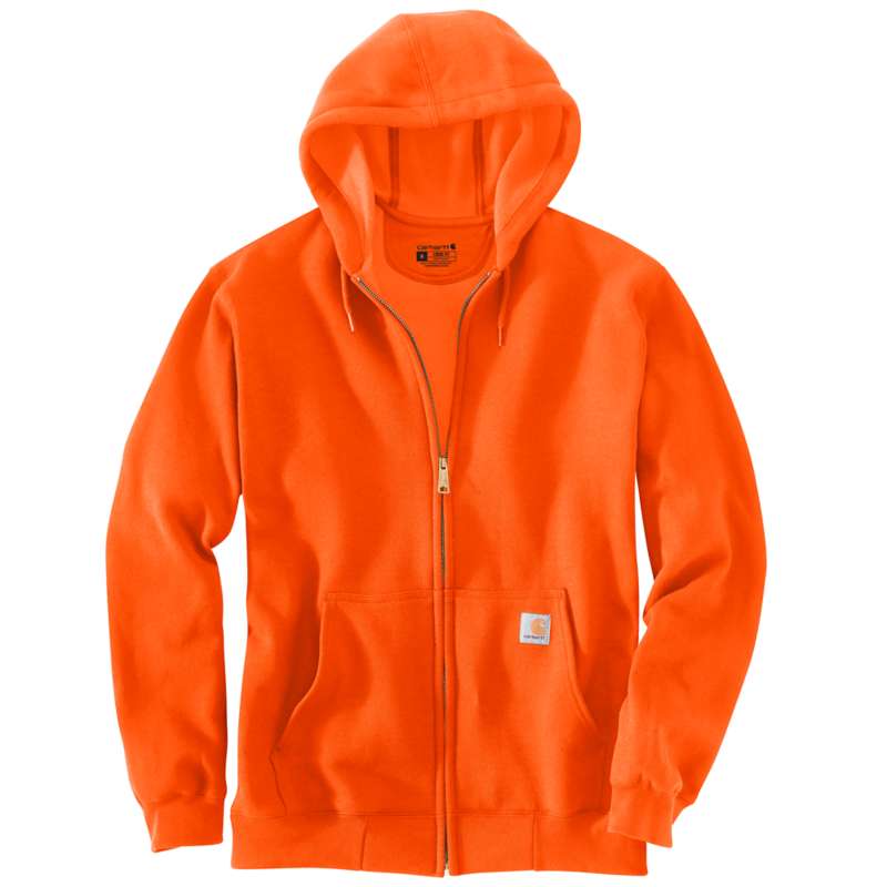 Carhartt Men's Midweight Hooded Zip-Front Sweatshirt - ORANGE BOG