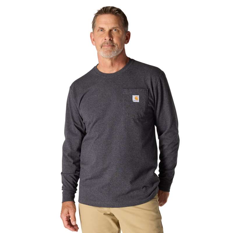 Carhartt Men's Workwear Long Sleeve Pocket T-Shirt - CARBON CRH