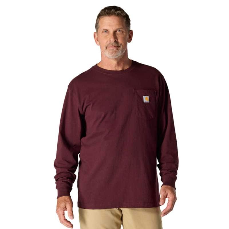 Carhartt Men's Workwear Long Sleeve Pocket T-Shirt - PORT PRT
