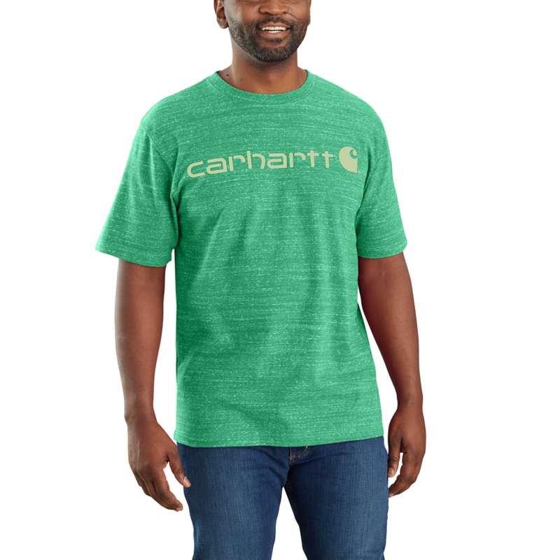 Carhartt Men's Signature Logo Short-Sleeve T-Shirt - MALACHITE GC9