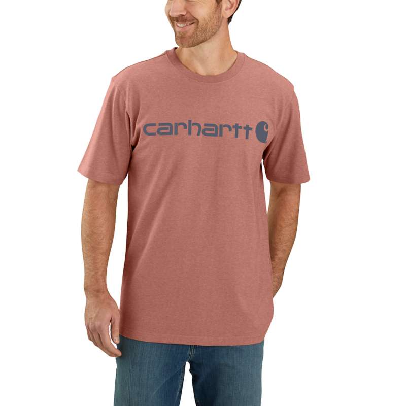 Carhartt Men's Signature Logo Short-Sleeve T-Shirt - FELDSPAR P14