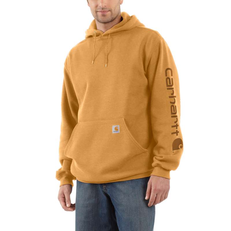 Carhartt Men's Midweight Hooded Logo Sweatshirt - YELLOWSTONE Y12