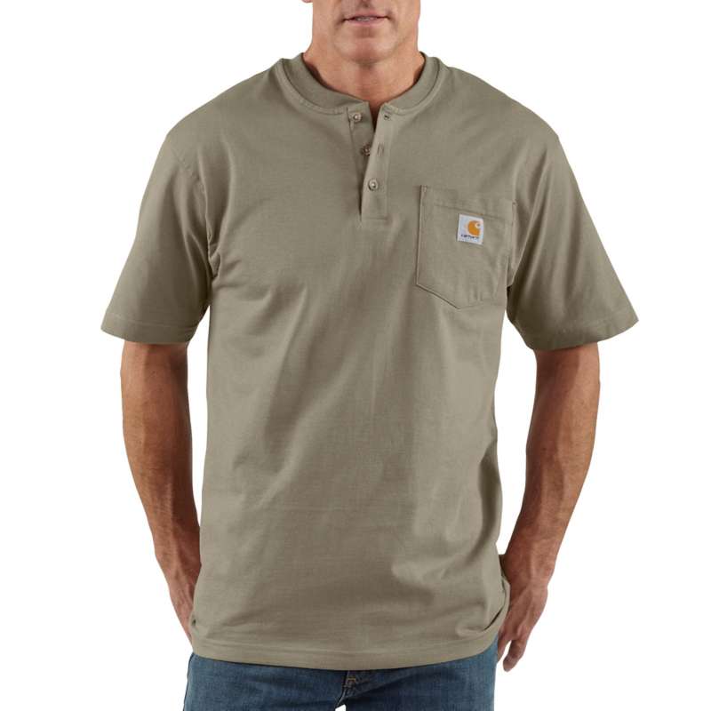 Carhartt Men's Workwear Pocket Short-Sleeve Henley - DESERT DES