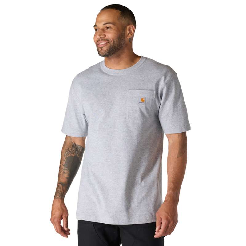 Carhartt Men's Workwear Pocket Short-Sleeve T-Shirt - GRAY HGY