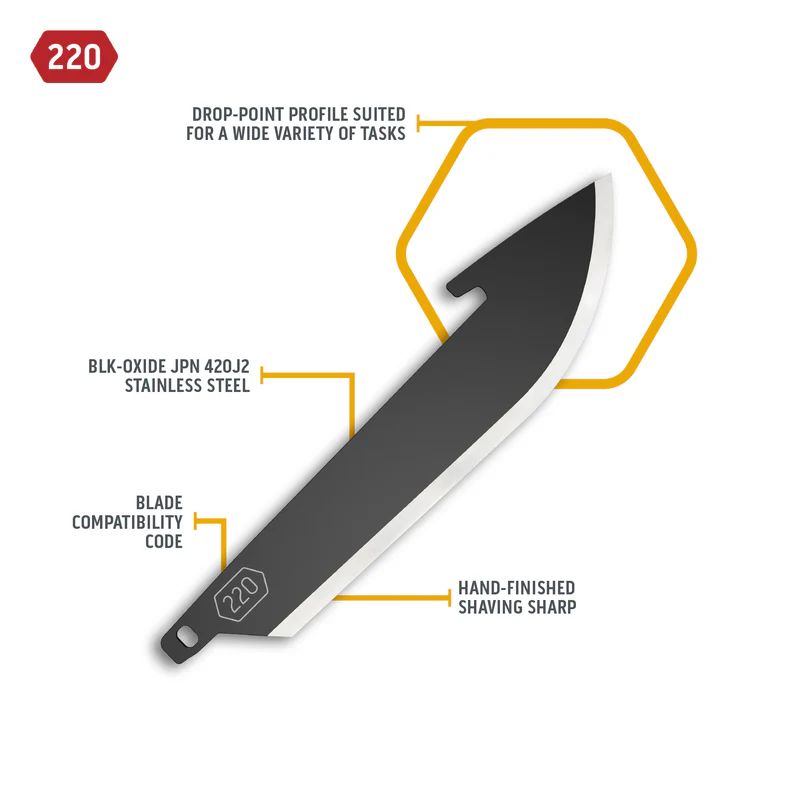Outdoor Edge 2.2" Drop Point Blades 6 Pack