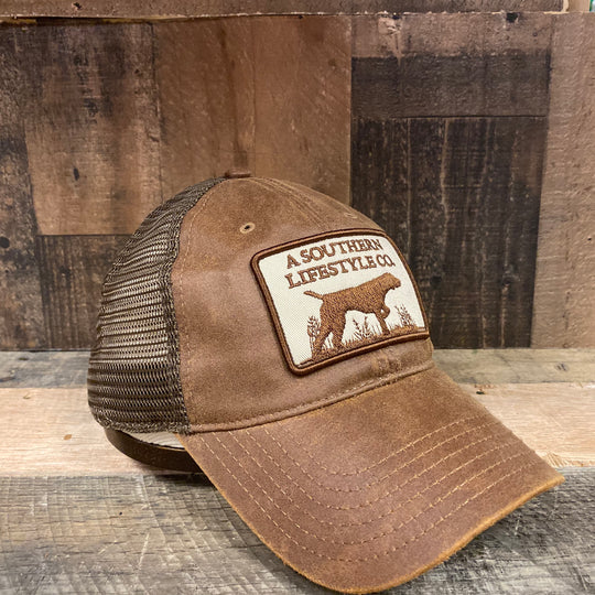 A Southern Lifestyle Co. Leather Trucker Patch Snapback