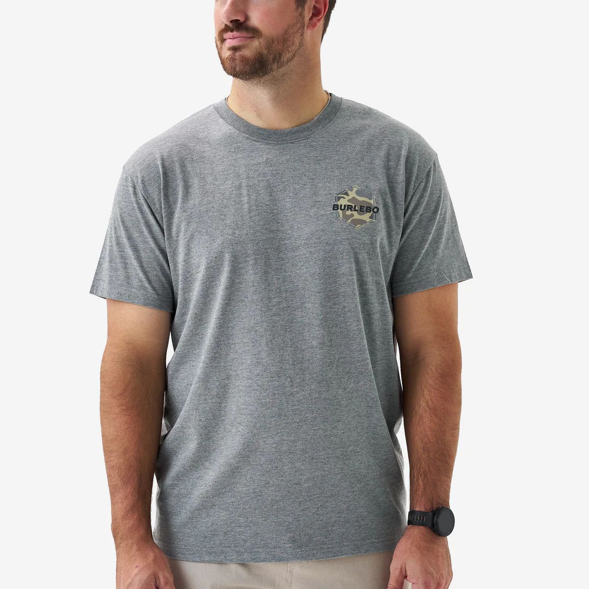 Burlebo Men's Rad Dad Deer Camo Short Sleeve Tee