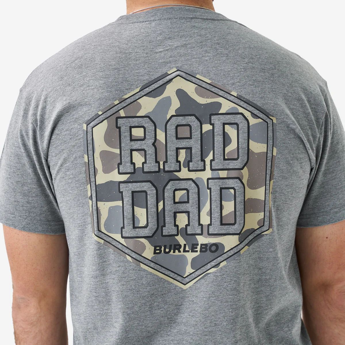 Burlebo Men's Rad Dad Deer Camo Short Sleeve Tee