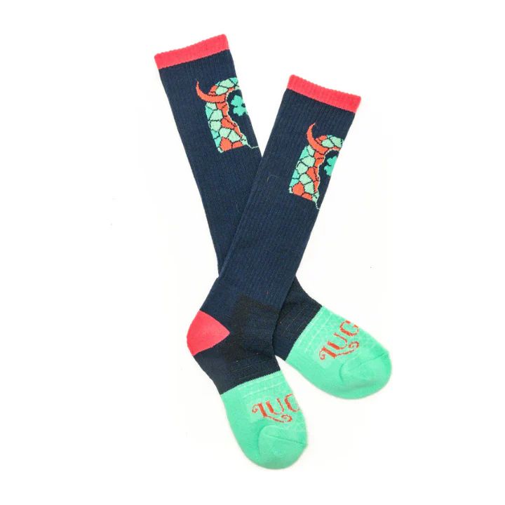 Lucky Chuck Women's Clover Steer Head Socks