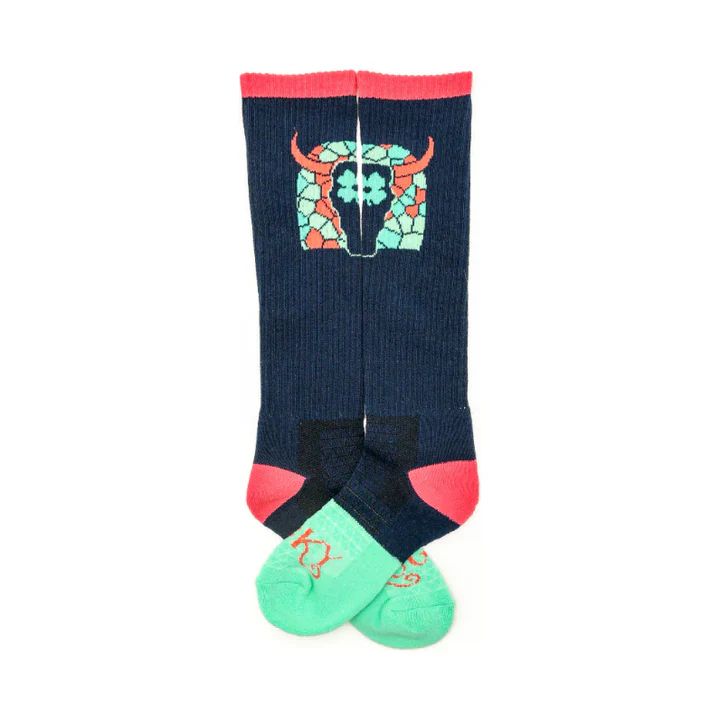 Lucky Chuck Women's Clover Steer Head Socks