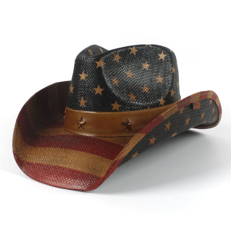 Patriotic American Flag Western Cowboy Hat