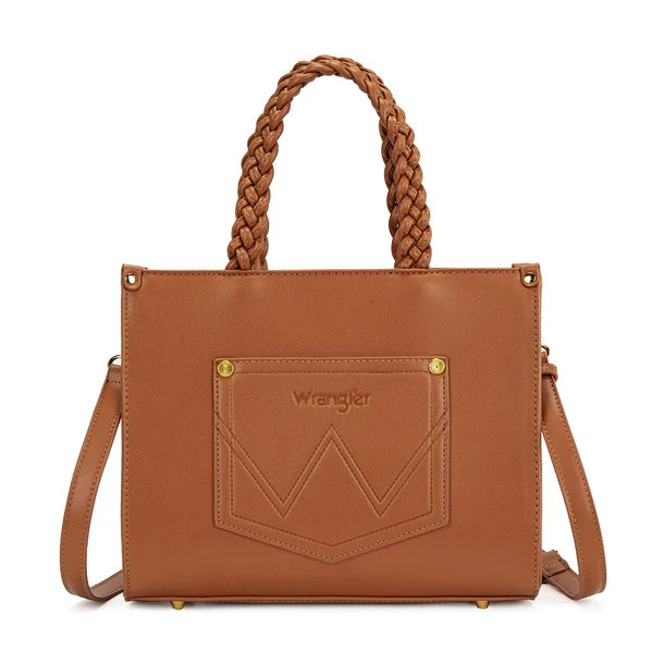 Wrangler Floral Print Braided Tote Bag
