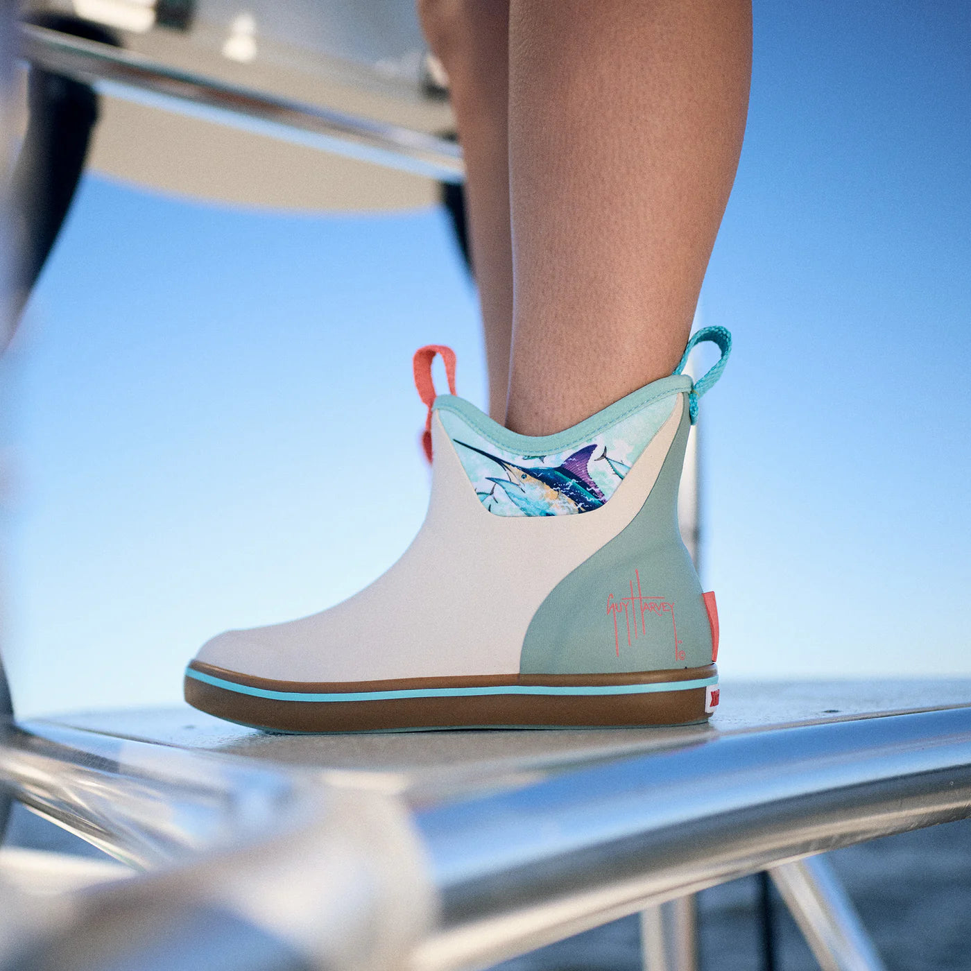 XtraTuf Women's 6" Outdoor Bone White Marlin Ankle Deck Boot