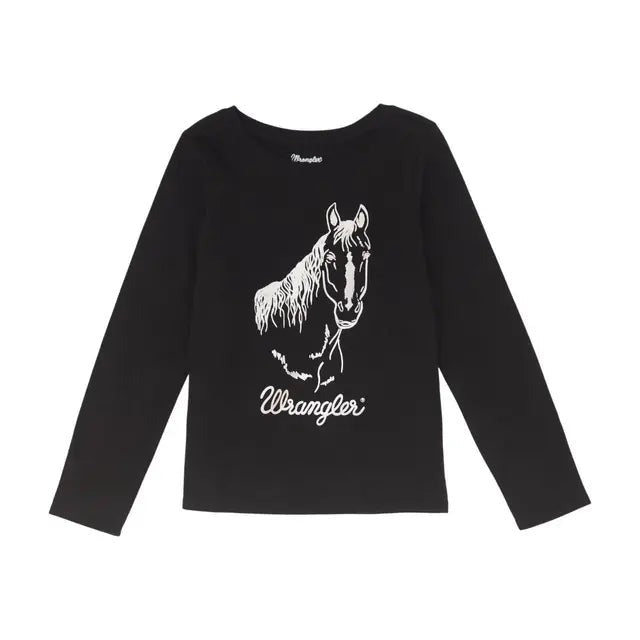 Wrangler Youth Graphic Horse Long Sleeve T-Shirt