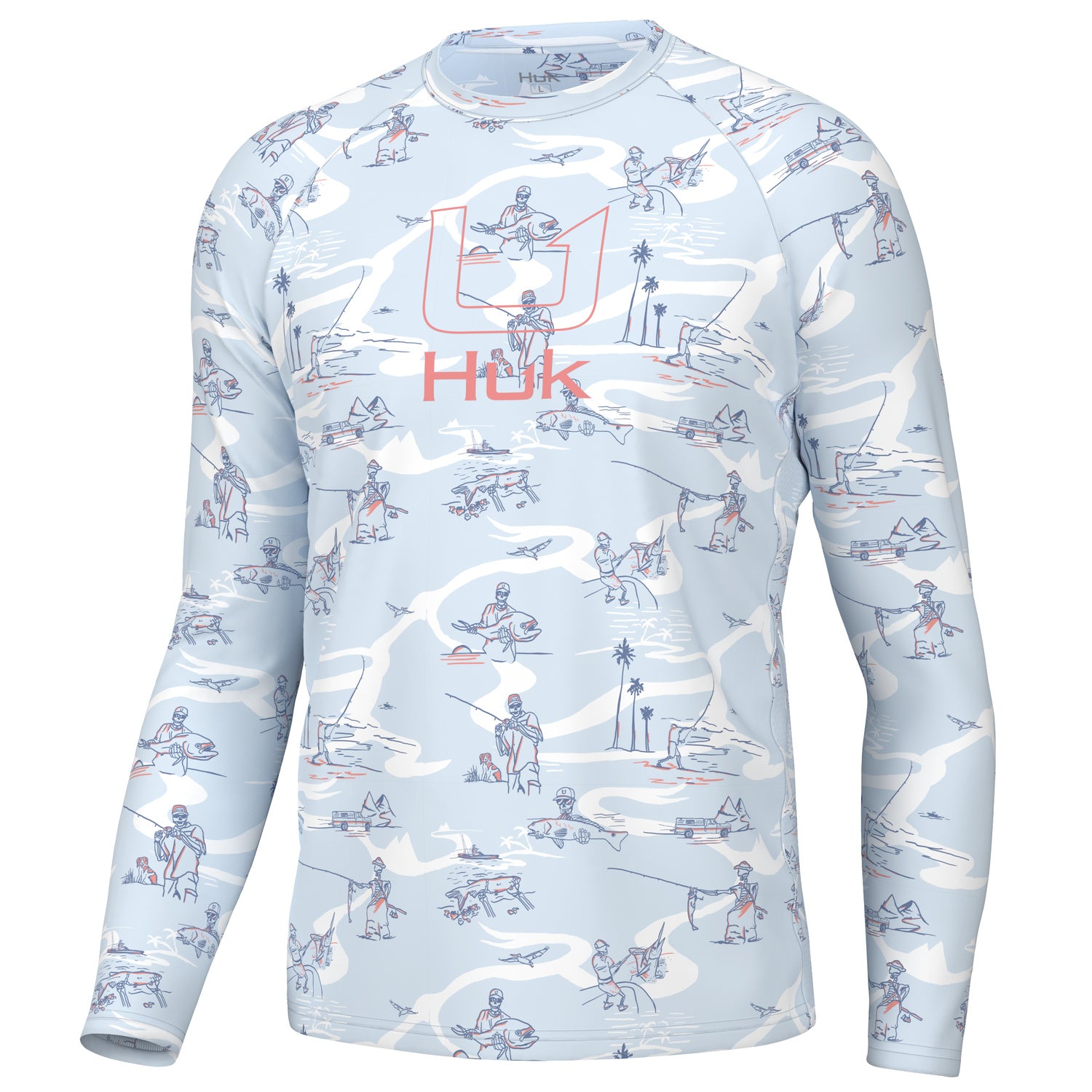 Huk Men's Pursuit Fish Bones Shirt