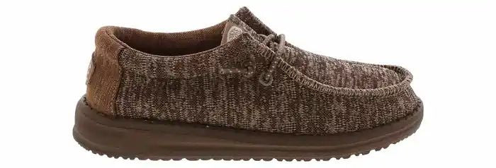 Hey Dude Youth Wally Sport Knit Walnut