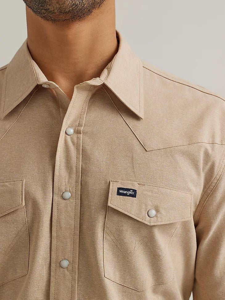 Wrangler Men's Cowboy Cut Short Sleeve Classic Work Western Workshirt