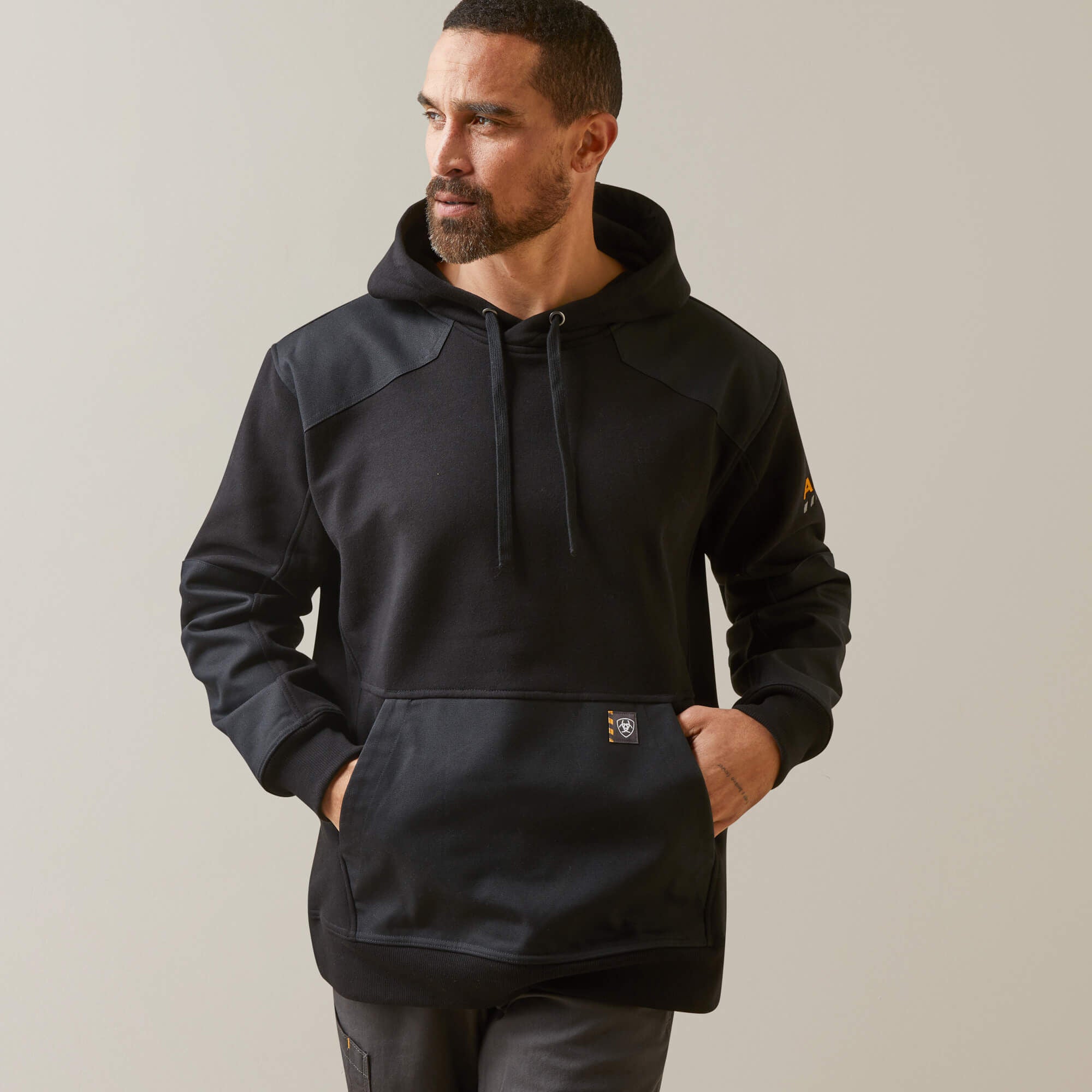 Ariat Men's Rebar Workman DuraCanvas Hoodie - BLACK