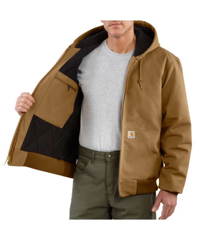 Carhartt Mens Duck Quilted Flannel-Lined Active Jac