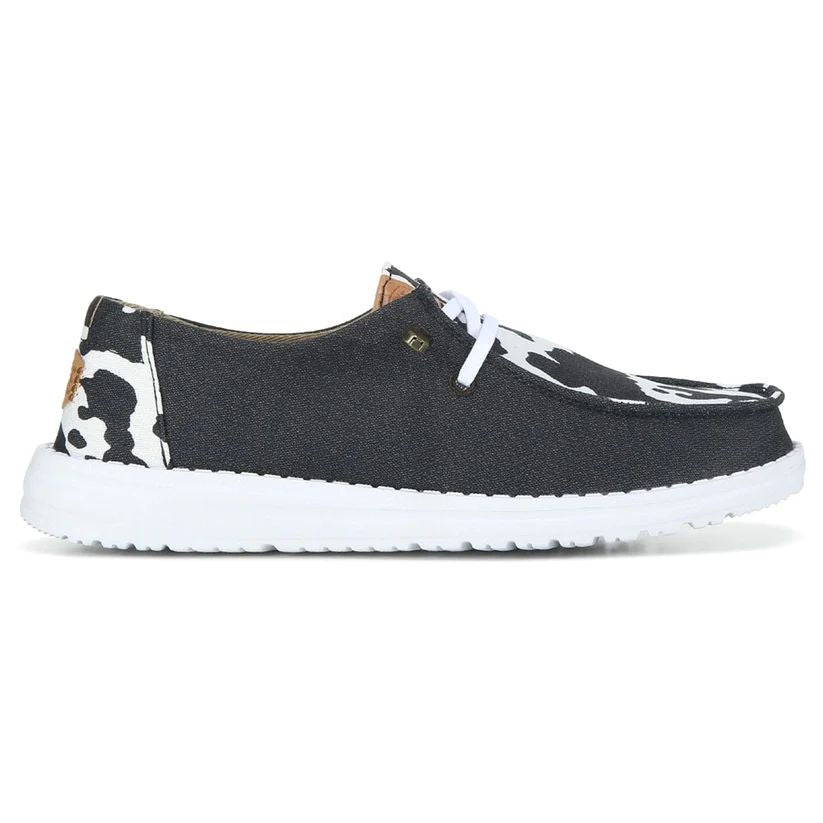Hey Dude Women's Wendy Animal Black Cow
