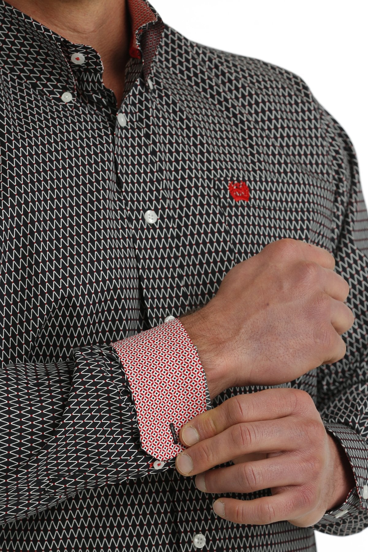 Cinch Men's Geometric Print Button-Down Western Shirt