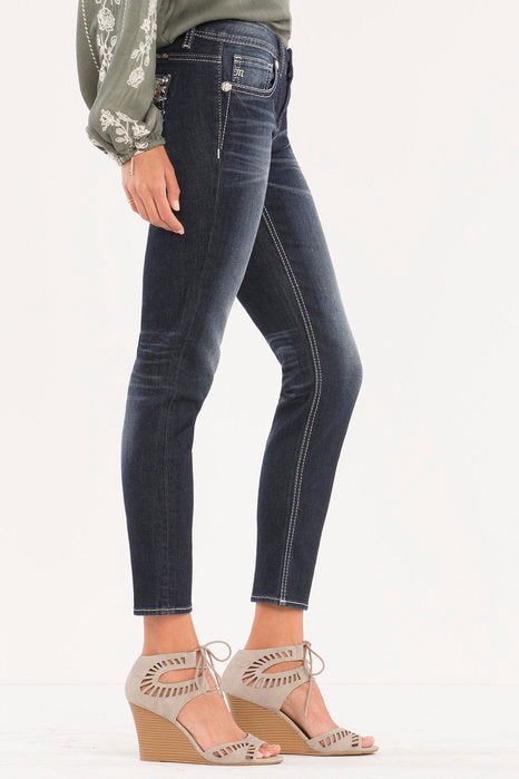 Miss Me Women's Primal Instincts Mid-Rise Ankle Skinny Jeans